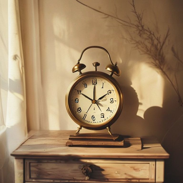 Time management Antique clock showing morning hours